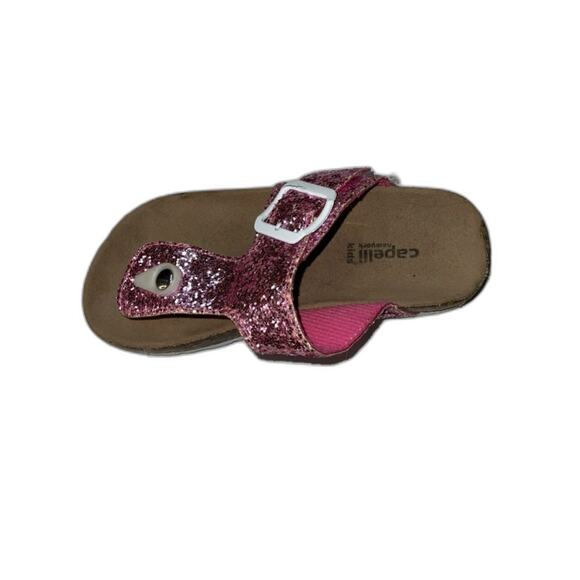Capelli of New York girls Pink and white glitter Sandals size 2.5 - Picture 4 of 9